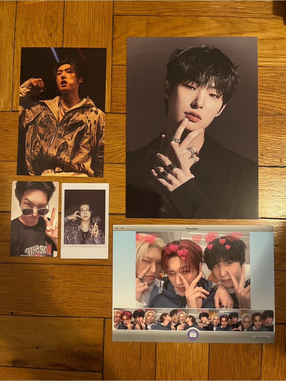 Bundle of OFFICIAL Mingi of Ateez postcards and photocards